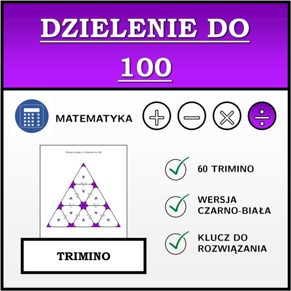 Trimino - Dzielenie do 100 | matematyka