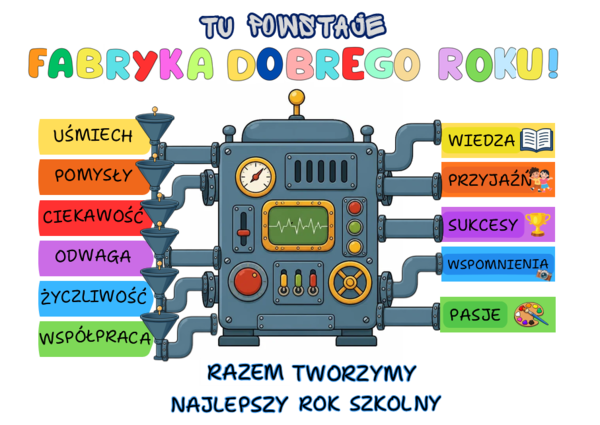 Gazetka rozpoczęcie roku szkolnego - Fabryka dobrego roku