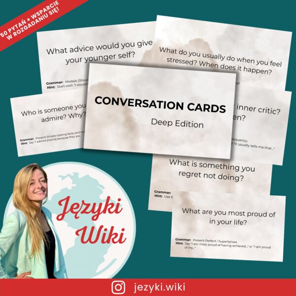 Conversation Cards - Deep Edition. Karty Konwersacyjne Języki Wiki