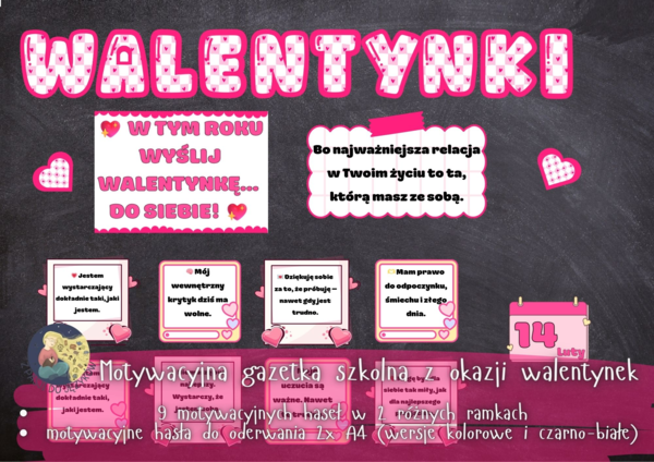 Motywacyjna gazetka Walentynki