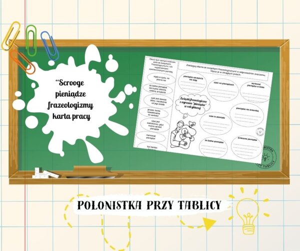 Związki frazeologiczne - karta pracy - pieniądze - "Opowieść wigilijna" - Scrooge