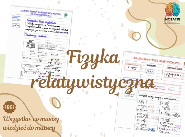 Fizyka relatywistyczna - notatka + zadania - matura fizyka