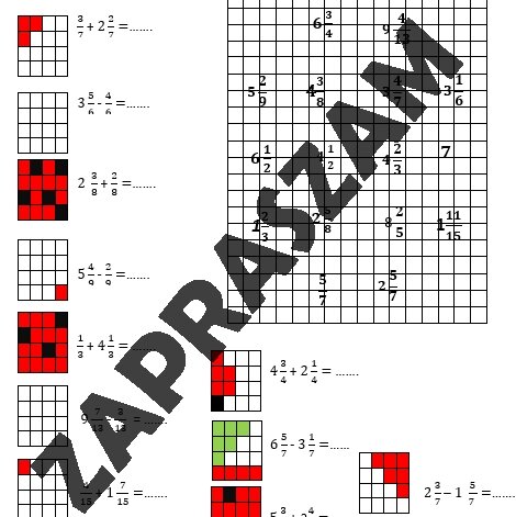 Ułamki o jednakowych mianownikach - kodowanie