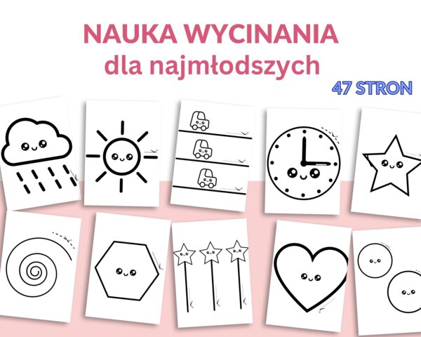 Nauka wycinania dla najmłodszych - 47 stron