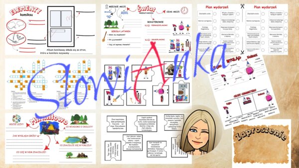 Zestaw materiałów dydaktycznych do omówienia lektury “Kajko i Kokosz. Szkoła latania” + PREZENTACJA GRATIS
