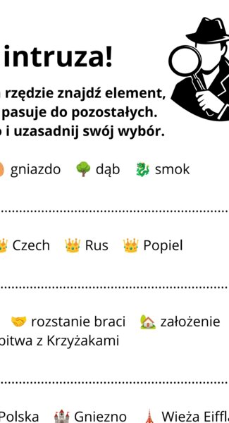 Znajdź intruza! Legenda o Lechu, Czechu i Rusie