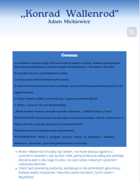 Opracowanie Konrad Wallenrod