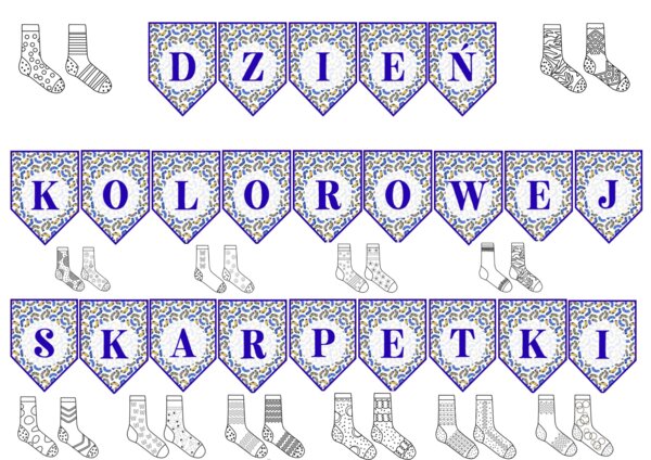 Dzień Kolorowej Skarpetki wzór 1