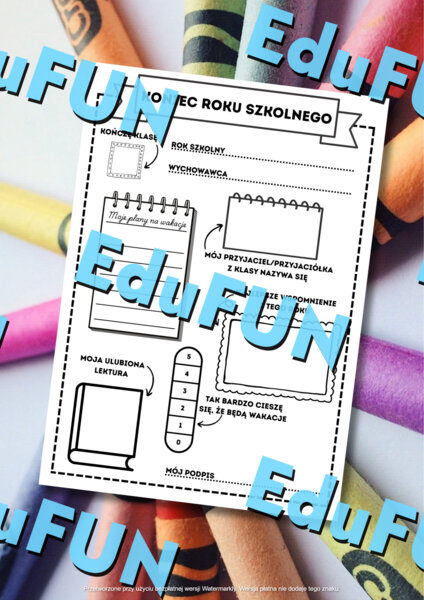 Podsumowanie Roku Szkolnego - Karta do wypełnienia dla uczniów