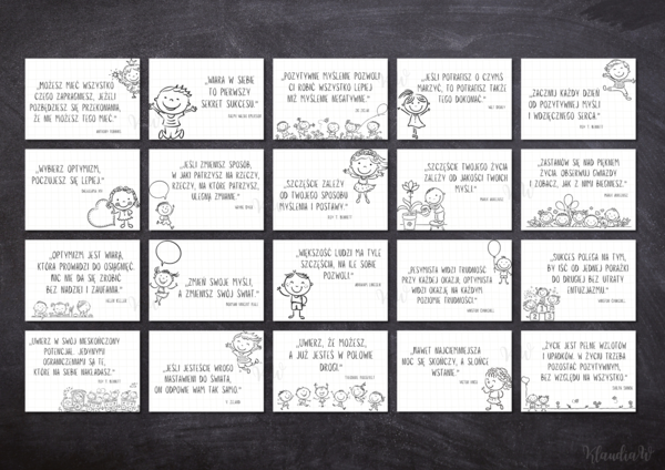 Dzień Pozytywnego Myślenia – plansze z inspirującymi cytatami