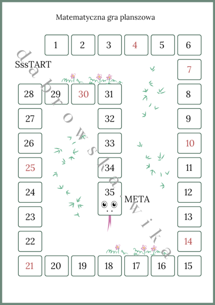 Matematyczna gra planszowa