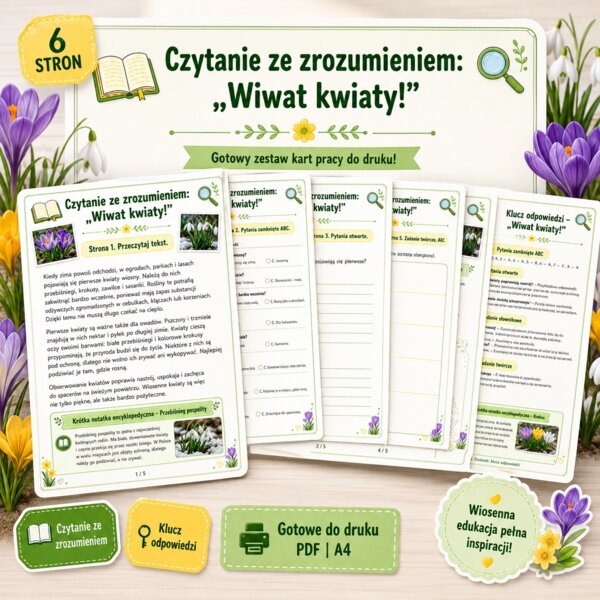 Czytanie ze zrozumieniem. Wiwat kwiaty