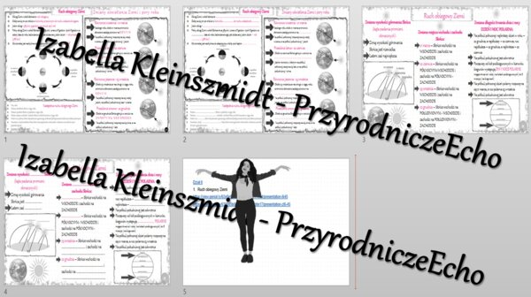 Minizestaw na temat „Ruch obiegowy Ziemi” – sketchnotka + karta pracy w power point + gratisowy link do prezentacji multimedialnej niekomercyjnej wykonanej w genial.ly do indywidualnego pobrania i użycia do celów niekomercyjnych. Geografia 6, „Ruchy Ziem
