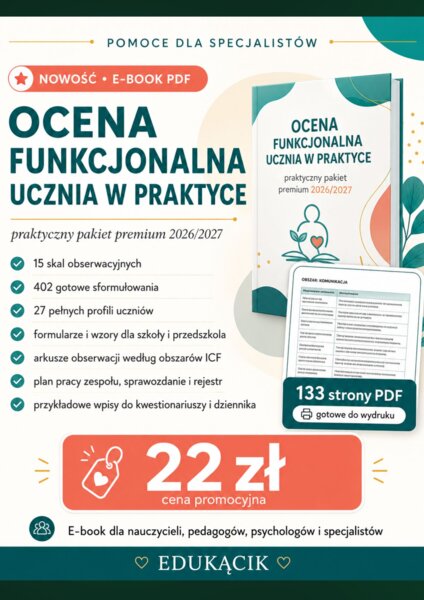 📌 NOWOŚĆ! OCENA FUNKCJONALNA UCZNIA W PRAKTYCE 2026/2027 📌