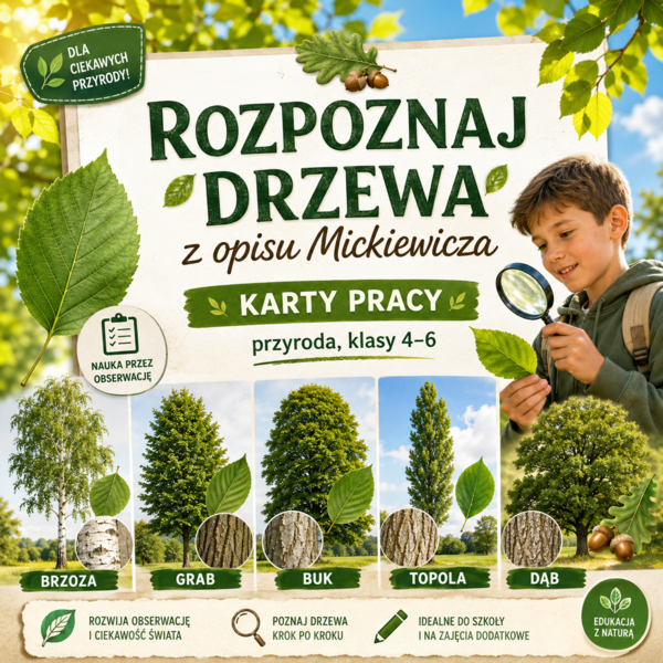 Rozpoznaj drzewa z opisu Mickiewicza