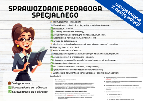 Sprawozdanie pedagoga specjalnego