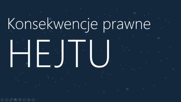 Prezentacja na godzinę wychowawczą - Konsekwencje prawne hejtu