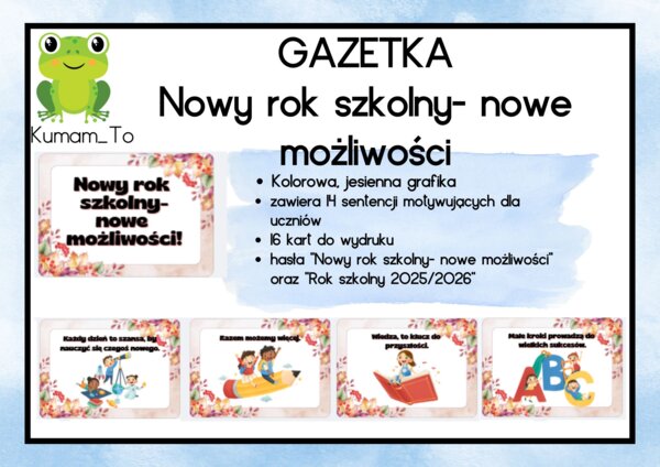 Gazetka: Nowy rok szkolny- nowe możliwości