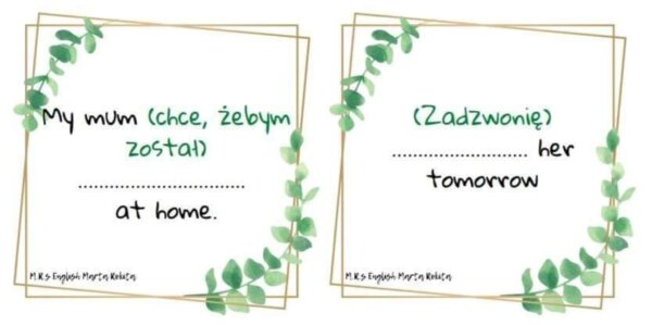 Tłumaczenie fragmentów zdań