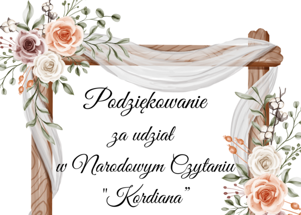 Podziękowanie - Narodowe Czytanie