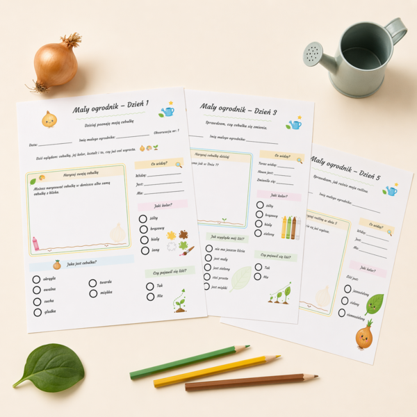 Mały ogrodnik - karta obserwacji cebulki