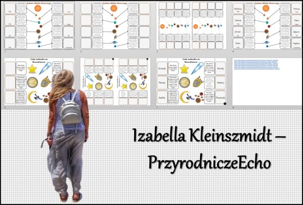 Notatka okienkowa/stacja zadaniowe/notatka interaktywna/notatka graficzna/karta pracy/sketchnotka „Budowa Układu Słonecznego”, „Ciała niebieskie”, „Ziemia we Wszechświecie” w pdf. Geografia 6 , dział „Ruchy Ziemi”. Materiał wykonany na podstawie podręczn