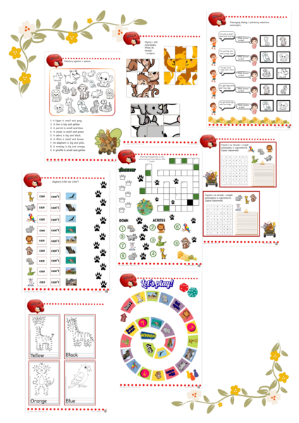 Karty pracy-Team Bugs 1 Unit 4 Run,Run,Run, Animals