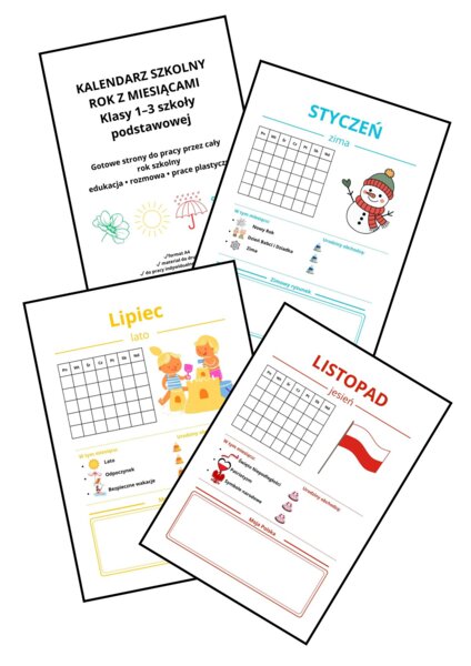 KALENDARZ KLASOWY DO DRUKU – EDUKACJA WCZESNOSZKOLNA kl. 1-3