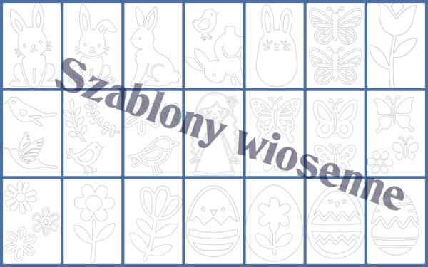 Szablony wiosna, wielkanoc jpg, pdf