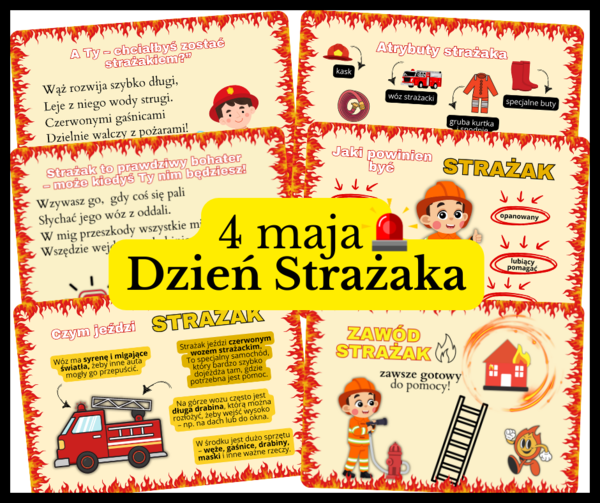 STRAŻACY - NASI SUPERBOHATEROWIE! gazetka+ girlanda