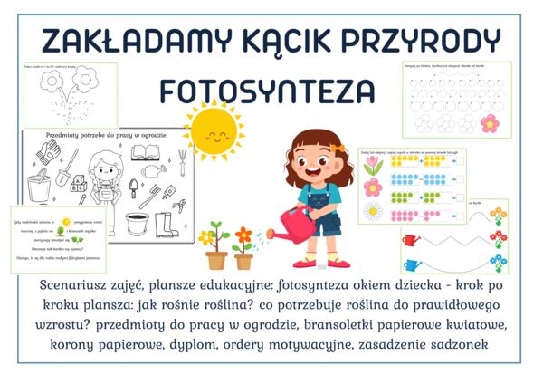 Zakładamy kącik przyrody - fotosynteza - wiosna