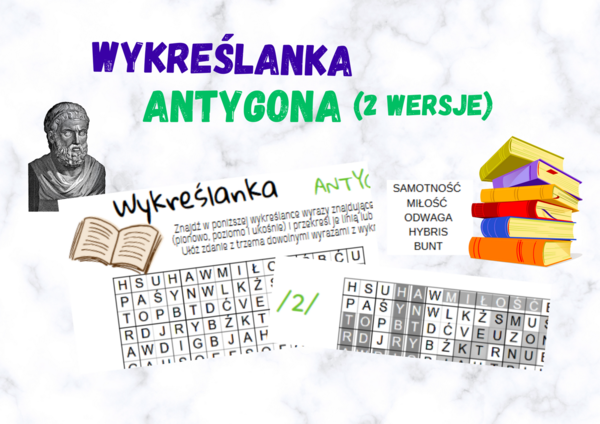 Wykreślanka – ANTYGONA (2 wersje)