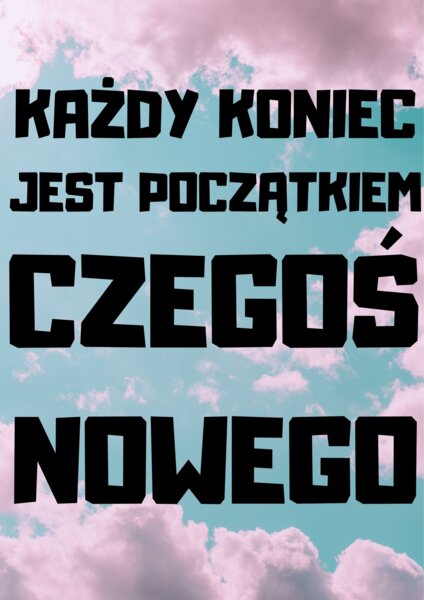 Zakończenie roku szkolnego, plakat XXL