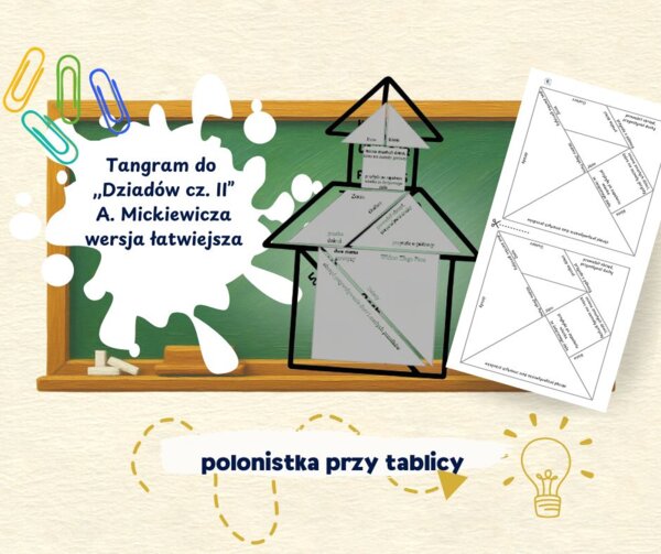 ,,Dziady cz. II" tangram łatwiejszy kaplica Narodowe Czytanie