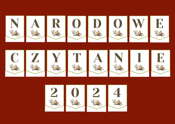 NARODOWE CZYTANIE 2024 – girlanda – napis – gazetka – " Kordian" - wersja 1