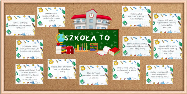 Gazetka na rozpoczęcie roku szkolnego - Szkoła to...