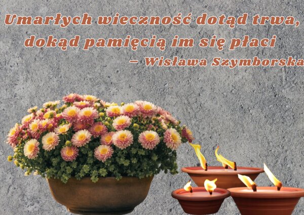 Gazetka w formie plakatu na Święto Zmarłych