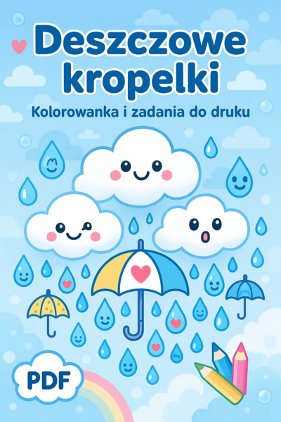 Karta pracy "Deszczowe kropelki"