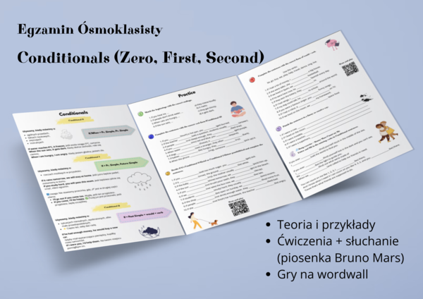 Conditionals w pigułce - Conditional 0, 1, 2 - Tryby warunkowe - E8 - Powtórka gramatyki - Egzamin Ósmoklasisty