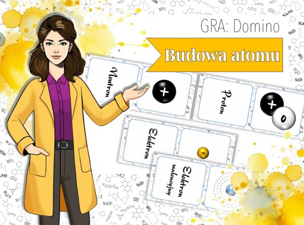 Klasa 7. Chemia. Budowa atomu. Domino.