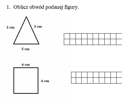 Obwody figur geometrycznych