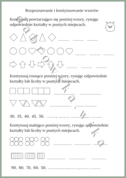 Rozpoznawanie i kontynuowanie wzorów