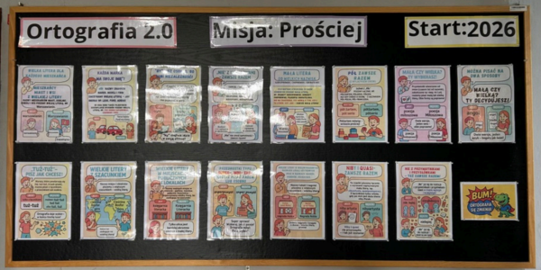 Nowe zasady ortograficzne w komiksie - gazetka