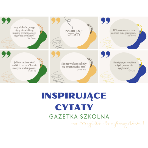 Inspirujące cytaty - gazetka szkolna