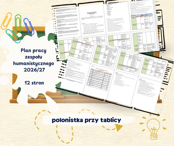 Gotowy Plan Pracy Zespołu Humanistycznego 2026/2027 (12 stron )