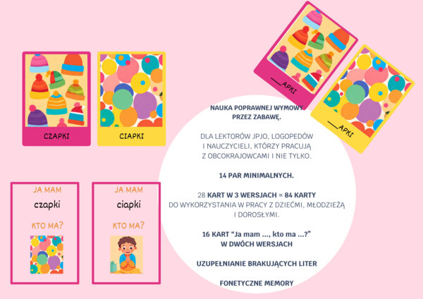 ZESTAW LOGOPEDYCZNY - szereg ciszący i szumiący.