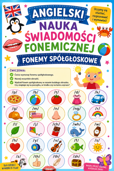 Angielski fonemy spółgłoskowe.✨