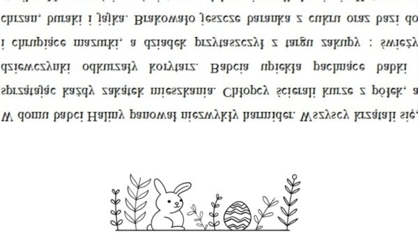 Wielkanocne dyktando lustrzane