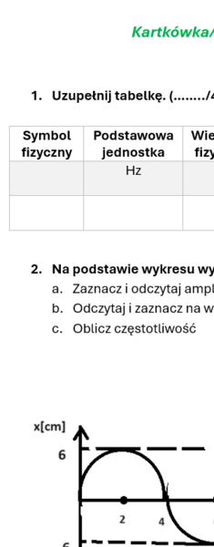 Karta pracy/kartkówka RUCH DRGAJĄCY