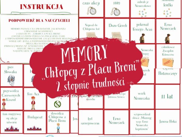 ,,Chłopcy z Placu Broni"- MEMORY